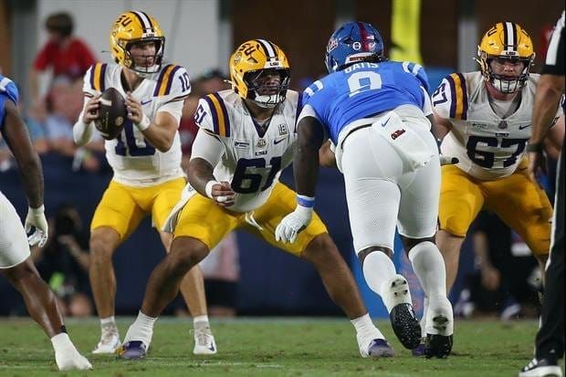 Braelin Moore on LSU’s line since Ole Miss: “Too much pressure, too many sacks,” and why the goal is Week 9, not Week 1