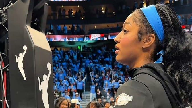 Watch: Angel Reese finds Kim Mulkey after a 21-point, 12-rebound night puts the Dream up 2-1 in the WNBA Finals
