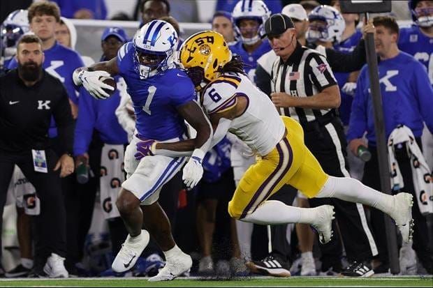 LSU falls 12 spots to No. 22 in the AP poll, the biggest drop of any team still ranked, as Kentucky jumps to No. 15