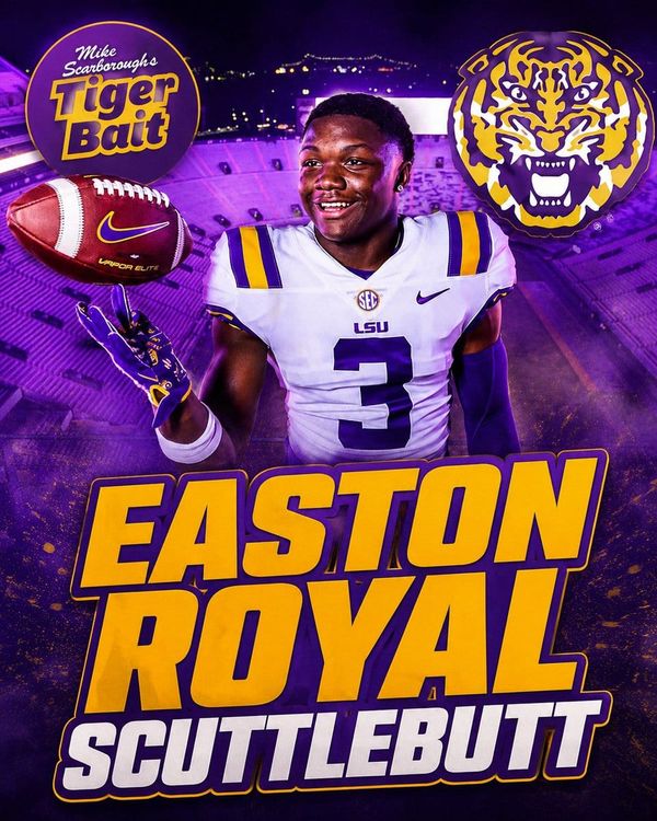 Five-star WR Easton Royal, the top wide receiver in the 2027 class and a Louisiana native from New Orleans…