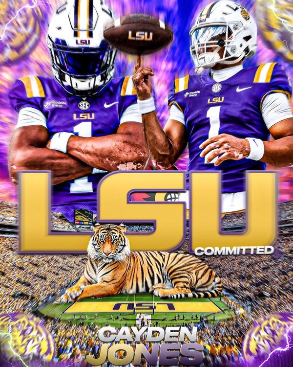 3-star ATH Cayden Jones, the top-10 quarterback in Louisiana from Live Oak High School, committed to LSU and…