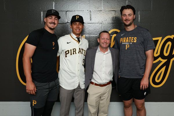 LSU sophomore outfielder Derek Curiel, the No. 5 overall pick in the 2026 MLB Draft by the Pittsburgh…