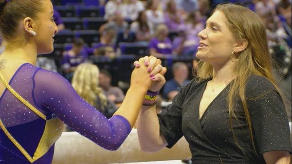 LSU gymnastics associate head coach Courtney McCool Griffeth, the 2004 Olympic silver medalist who joined…