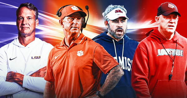 Week 1 is loaded. On3 has LSU-Clemson and Ole Miss-Louisville at the top of the board. Sat Sep 5, 6:30 CT, Death Valley, ABC. Favorite by a touchdown-plus. (On3)