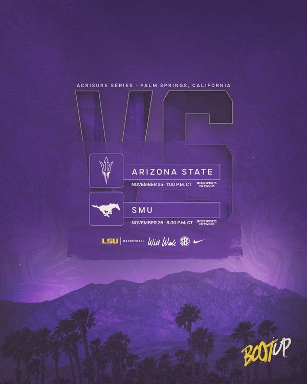 LSU men's basketball announced its trip to Palm Springs for the Acrisure Series, where the Tigers will face…