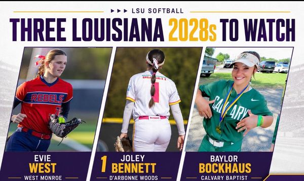 LSU recruiting analysts flagged 2028 Louisiana softball standouts Baylor Bockhaus (Haughton/Shreveport,…