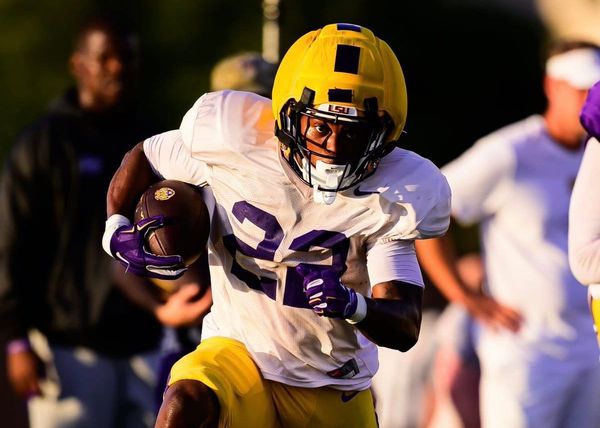 LSU's run game sits ahead of the pass after week two of fall camp, with backups getting work on the…
