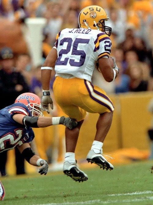 LSU's "Days until Football" countdown hit day 25 by highlighting former wide receiver Josh Reed, the Rayne…
