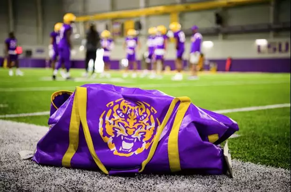 LSU linebacker Jaiden Braker worked at a new position during Saturday's practice