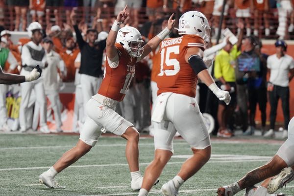 Texas to No. 1 (56 first-place votes) after stunning Ohio State