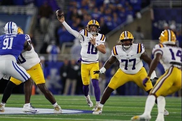 LSU is still No. 1 in the SEC in total offense and total defense but 10th in red-zone offense, and Kiffin says Sam Leavitt “got off his reads early”