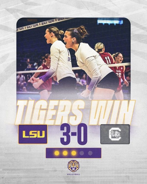 LSU volleyball sweeps South Carolina 3-0 for its first SEC sweep of the season