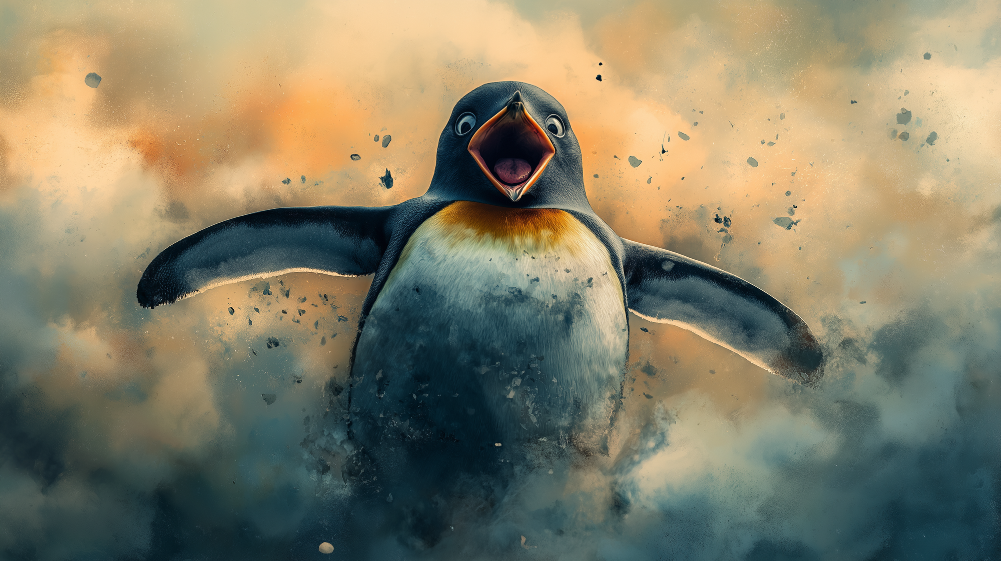 Penguins emit laughing gas