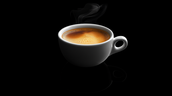 Hot coffee in a 6 oz. espresso cup.