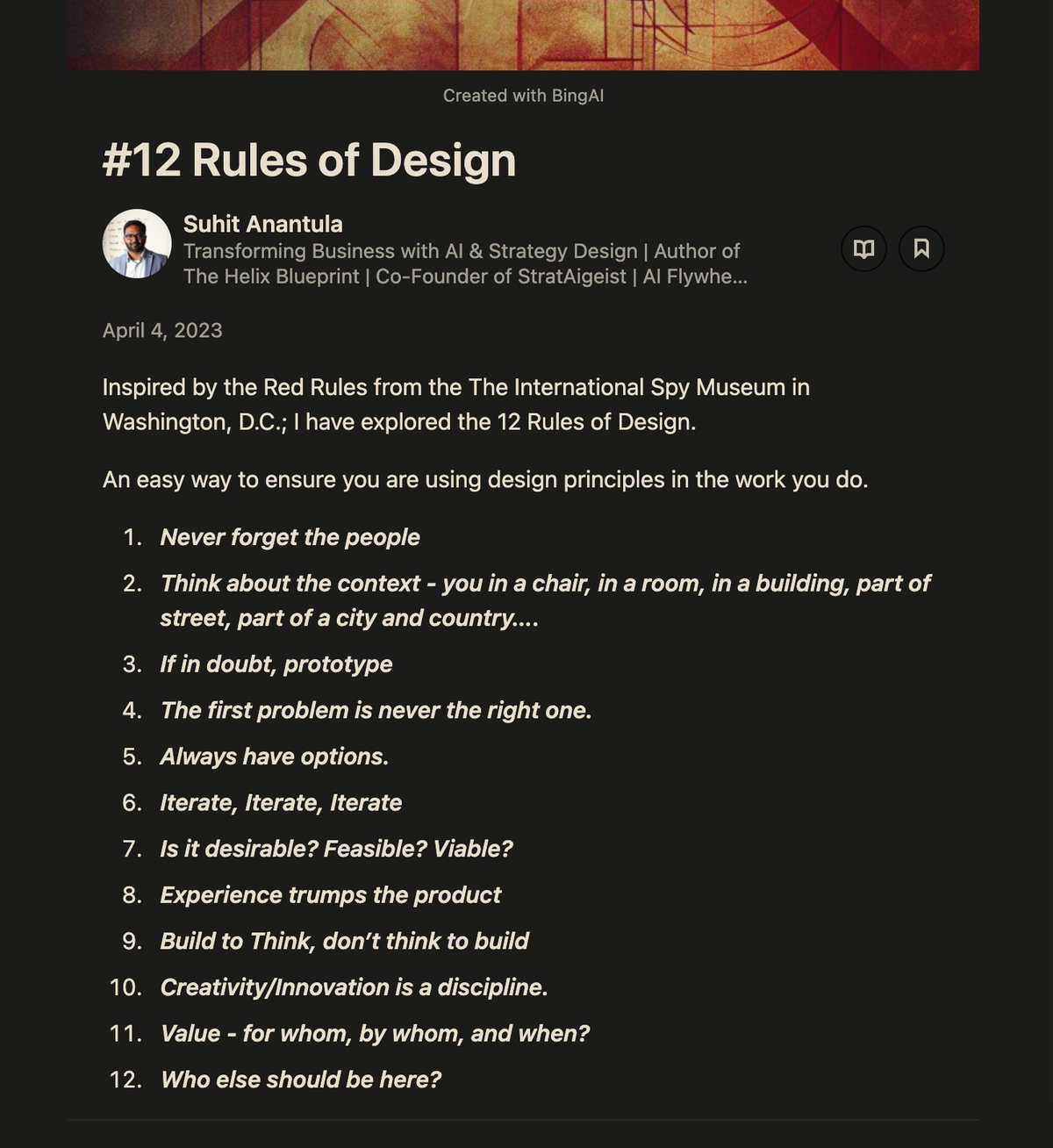Iterative Design: The Execution Engine Behind the Helix Blueprint