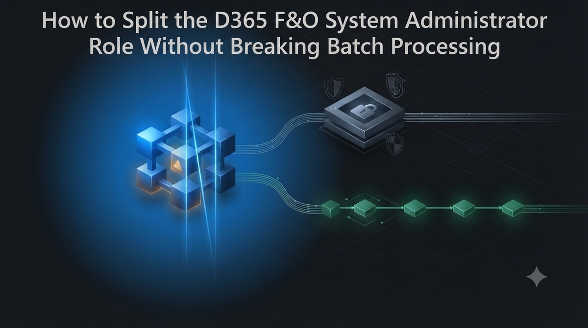 How to Split the D365 F&O System Administrator Role Without Breaking Batch Processing