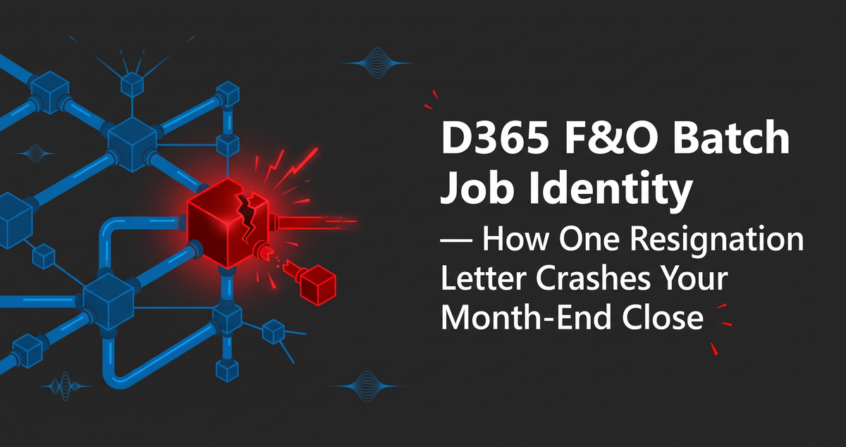 D365 F&O Batch Job Identity — How One Resignation Letter Crashes Your Month-End Close