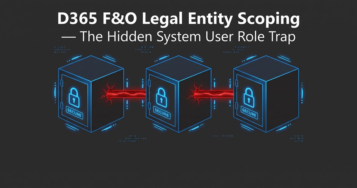 D365 F&O Legal Entity Scoping — The Hidden System User Role Trap That Leaves Your Global Ledger Wide Open