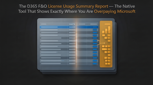 The D365 F&O License Usage Summary Report — The Native Tool That Shows Exactly Where You Are Overpaying Microsoft
