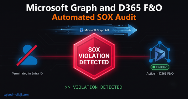 Automating D365 F&O SOX Compliance Audits with Microsoft Graph API and PowerShell