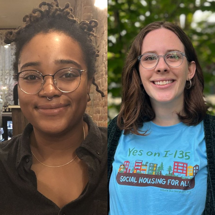 Tye Reed and Camille Gix from the House Our Neighbors Campaign