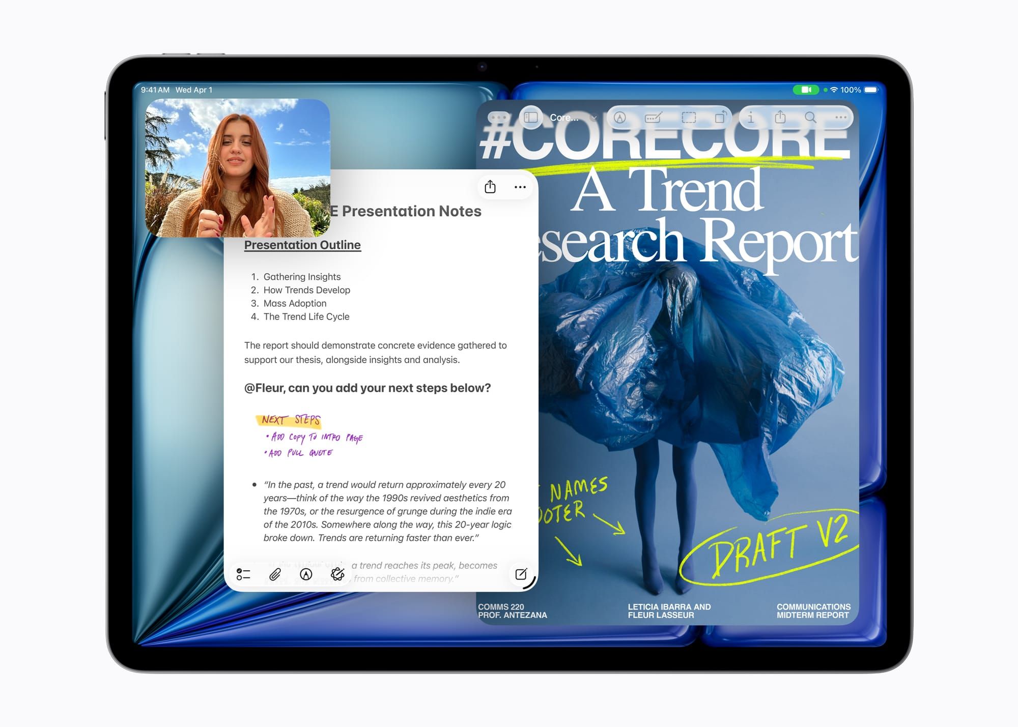 Apple iPad Air with M4 chip design and display