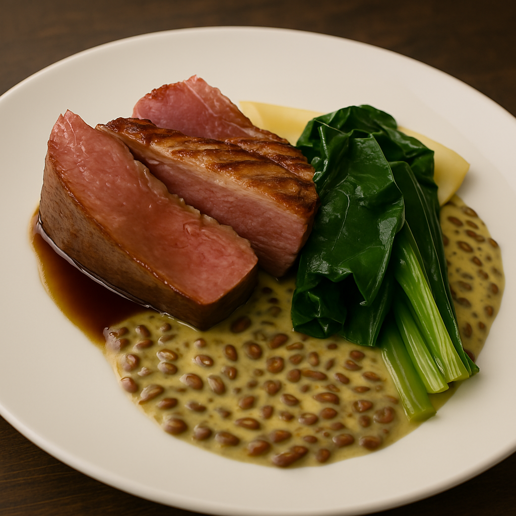 Kachní prsa s nastavovanou kukuřičnou kaší