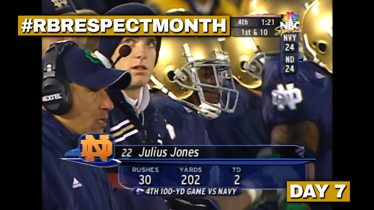 RB Respect Month Vol. 3, Day Seven: Julius Jones Sinks Navy (2003)