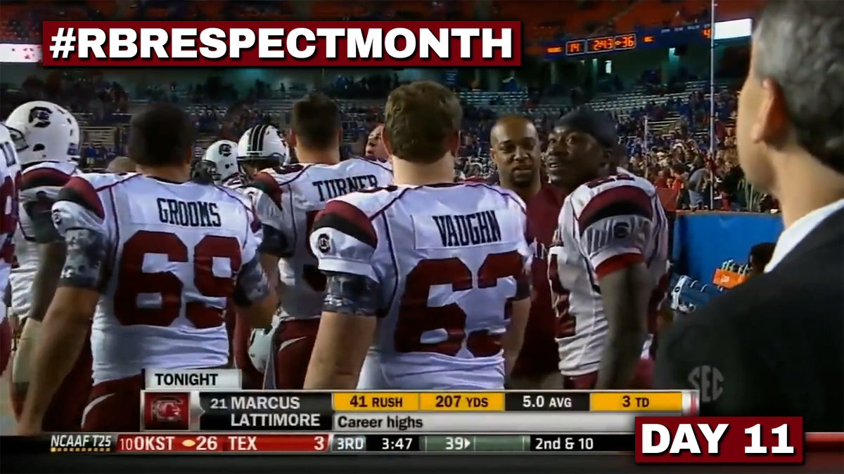 RB Respect Month Vol. 3, Day 11: Marcus Lattimore conquers the Swamp (2010)