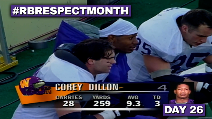 RB Respect Month Vol. 3, Day 26: Corey Dillon goes Duck hunting (1996)
