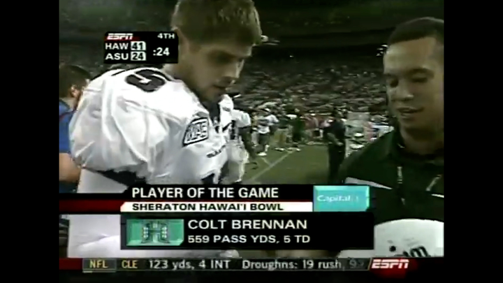Video: Colt Brennan's record-breaking 2006 Hawai'i Bowl performance against Arizona State