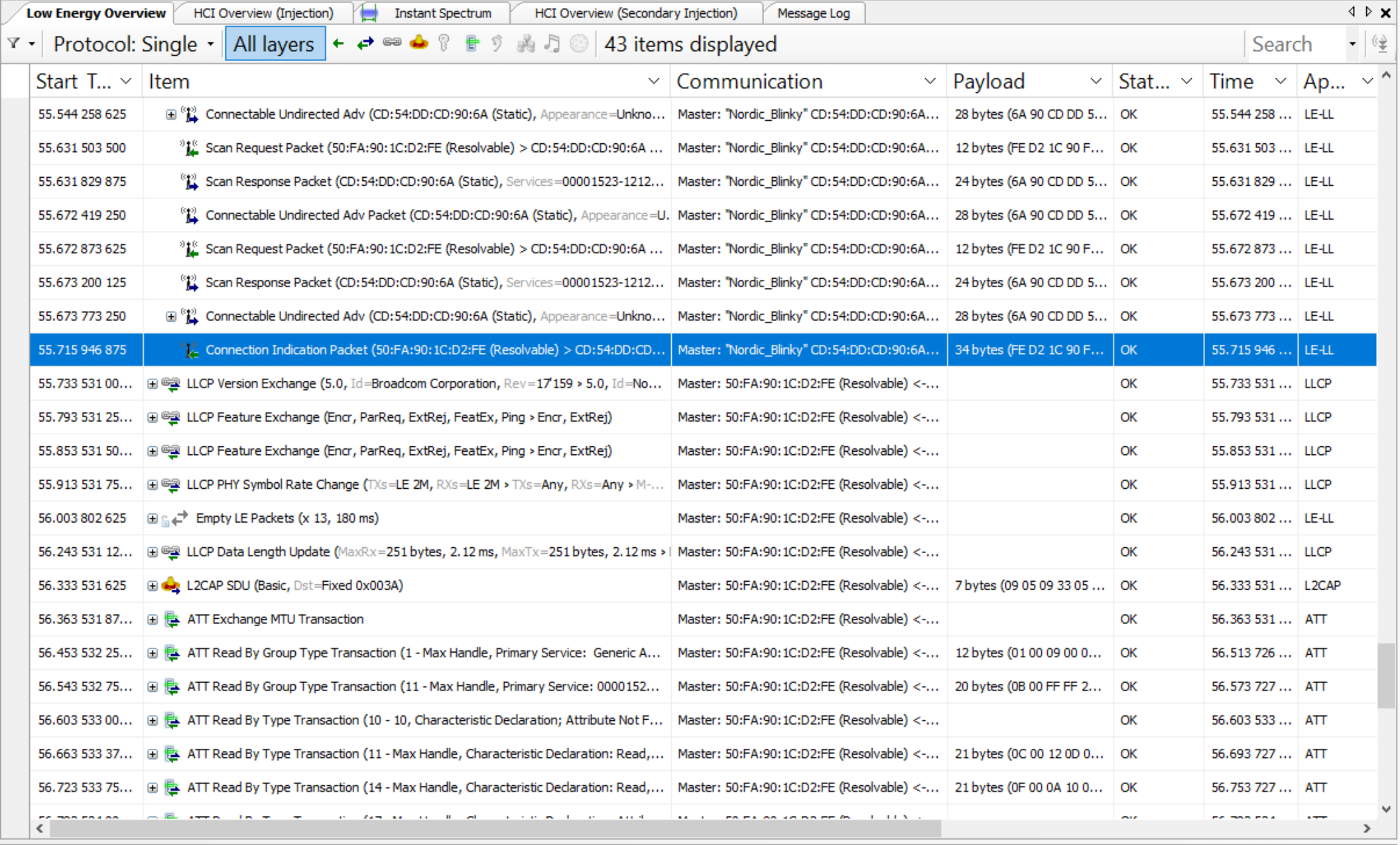 Connection request packet sniffer capture