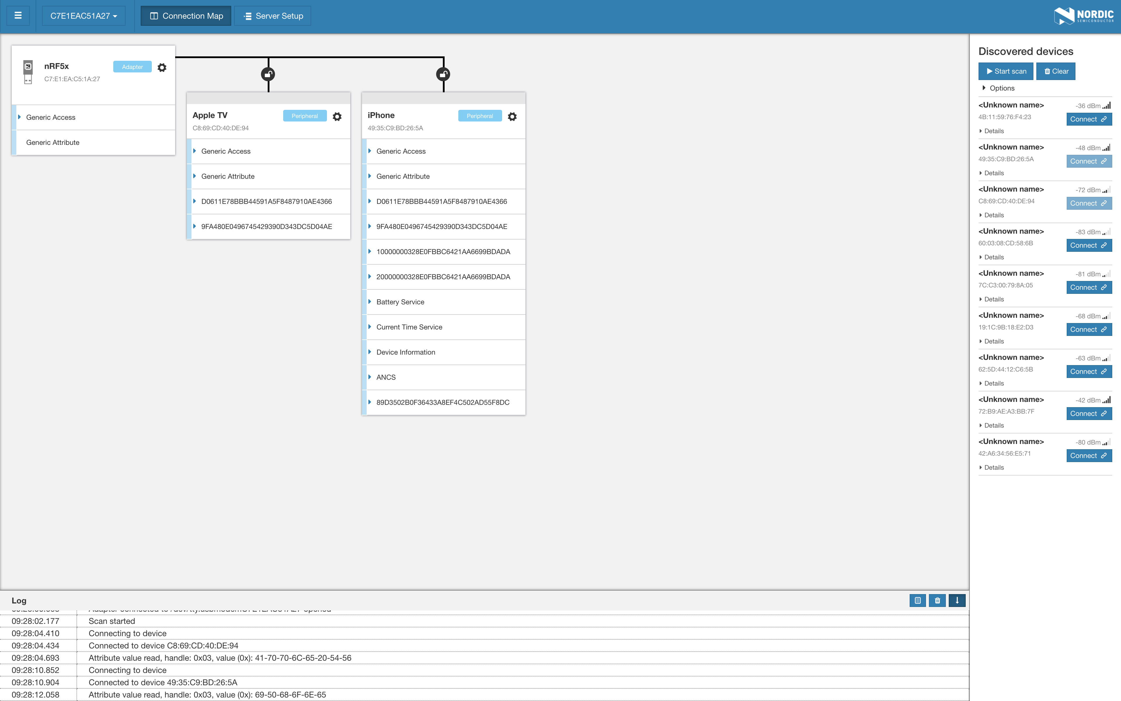 Connected to multiple peripherals
