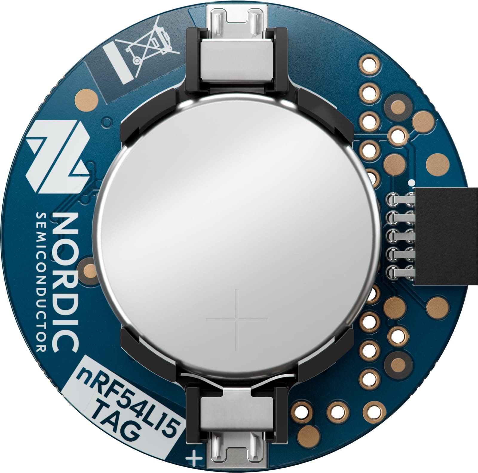 Back of the Tag with the CR2032 installed