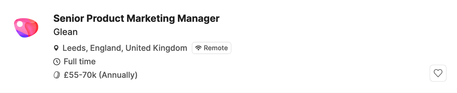 Screenshot of a job listing with salary range to illustrate this option for job board software