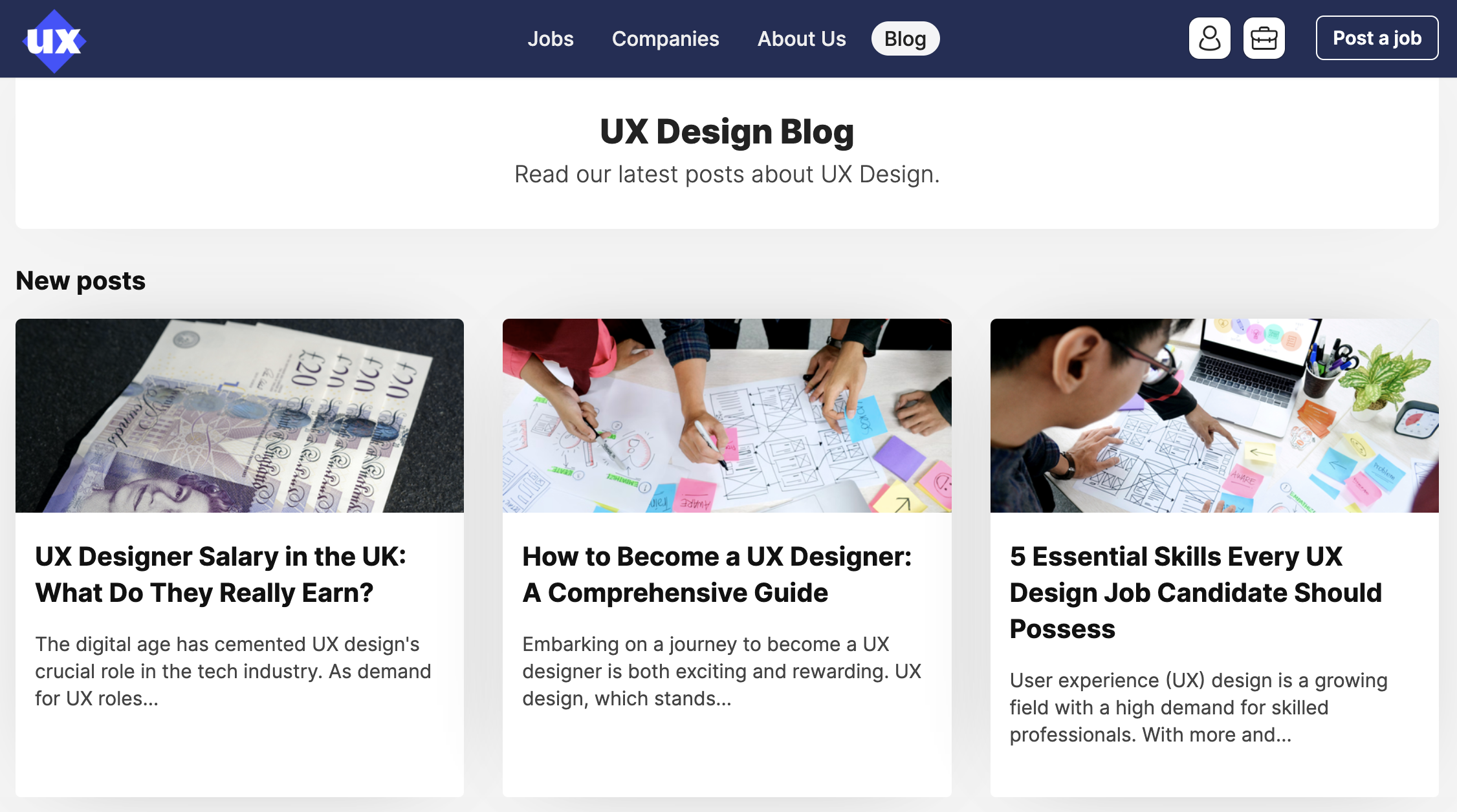 UX design blog examples to Drive Traffic To Your Job Board With A Blog