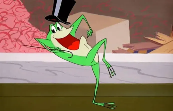 michigan j frog doing his classic ragtime dance