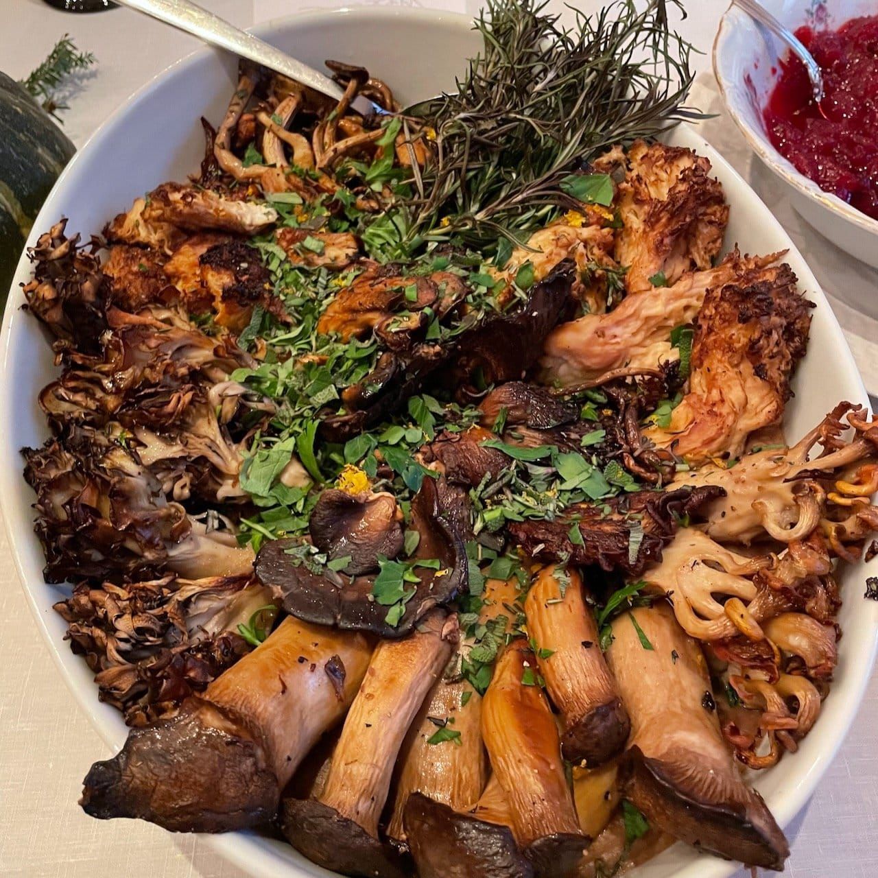 Mushroom Roast with Chestnut Purée