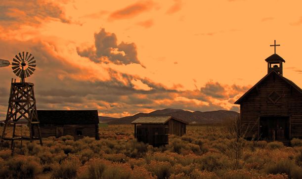 THE SLOW SWINGING OF THE CHAPEL DOOR