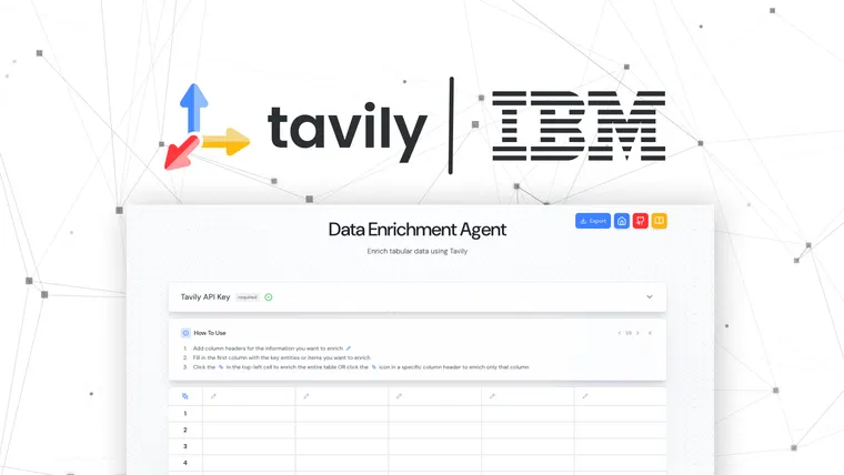Driving smarter data enrichment: IBM and Tavily partner for Agentic AI solutions