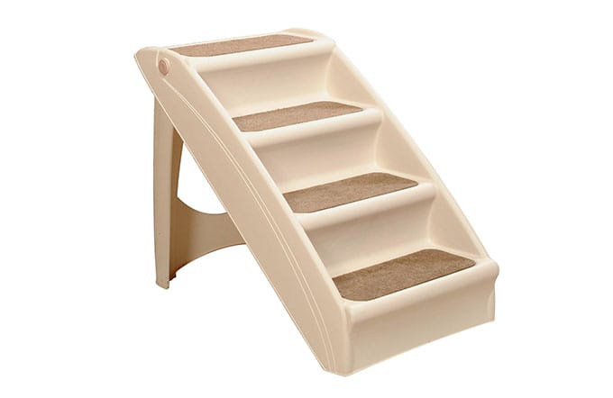 Image of pet stairs that helps dogs and cats climb up the sofa