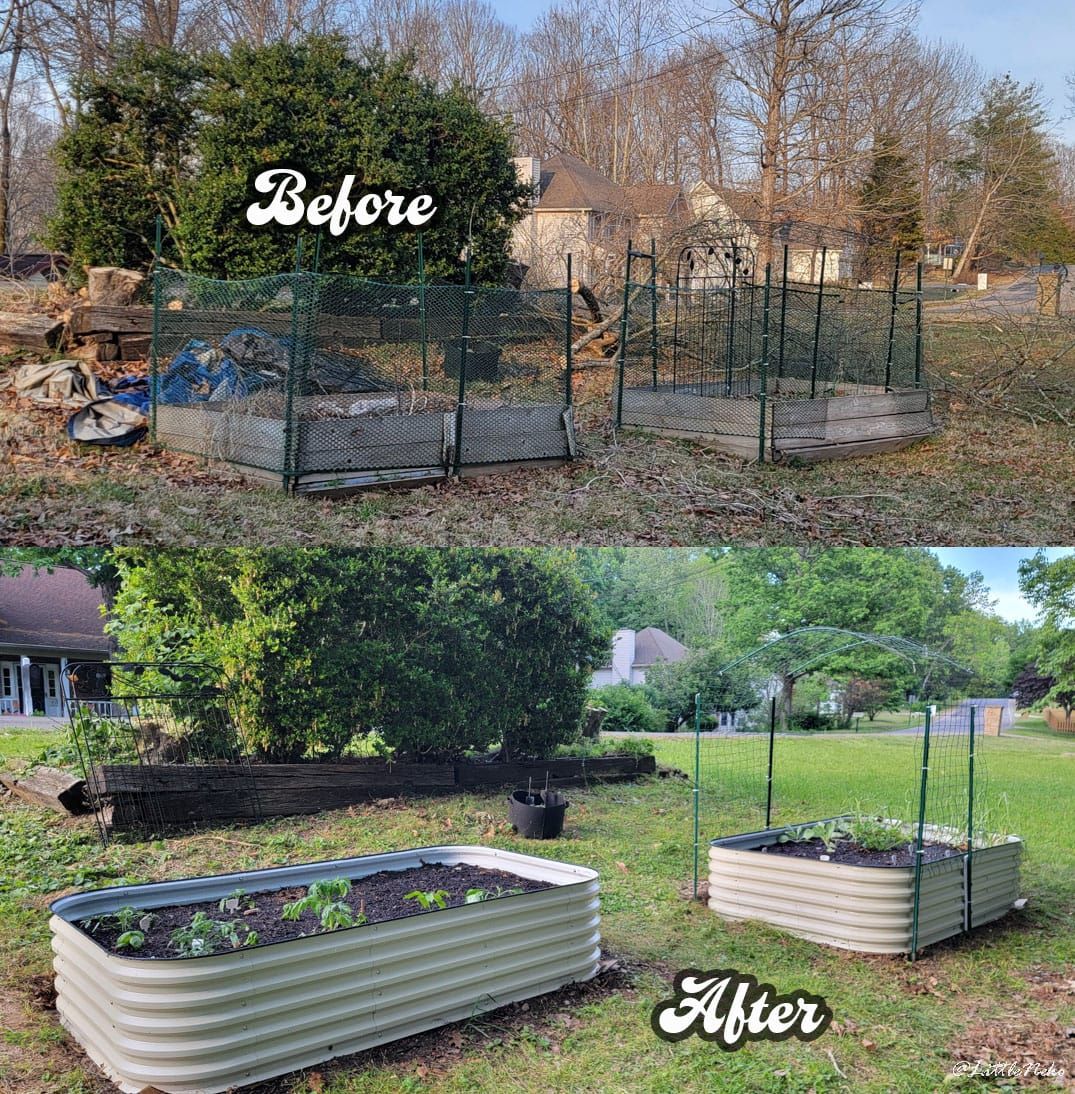 New Raised Beds!  Wood to Metal