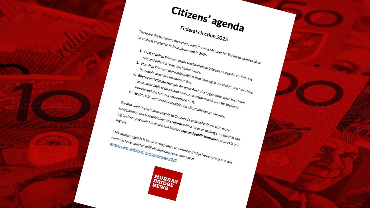 Citizens’ agenda: Cost of living is top priority for Murraylands voters