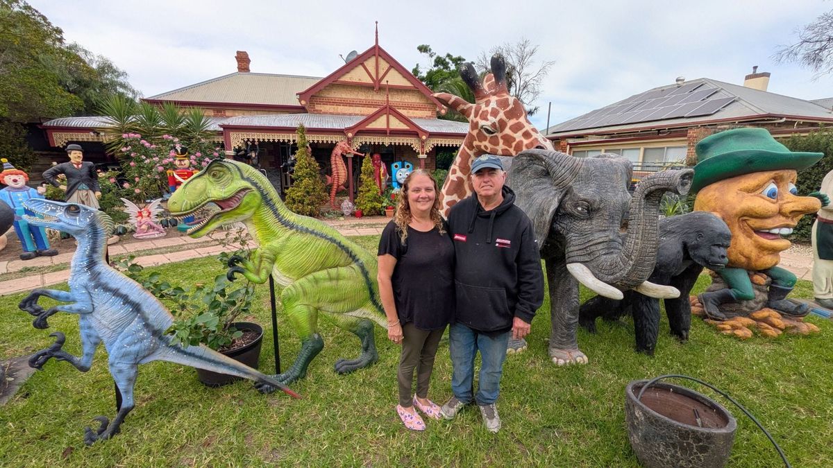 Why does this Murray Bridge house have more than 20 statues out the front?