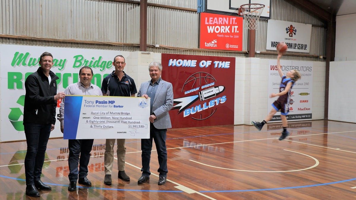 Murray Bridge is getting a $3.9 million basketball stadium (and a new wharf)