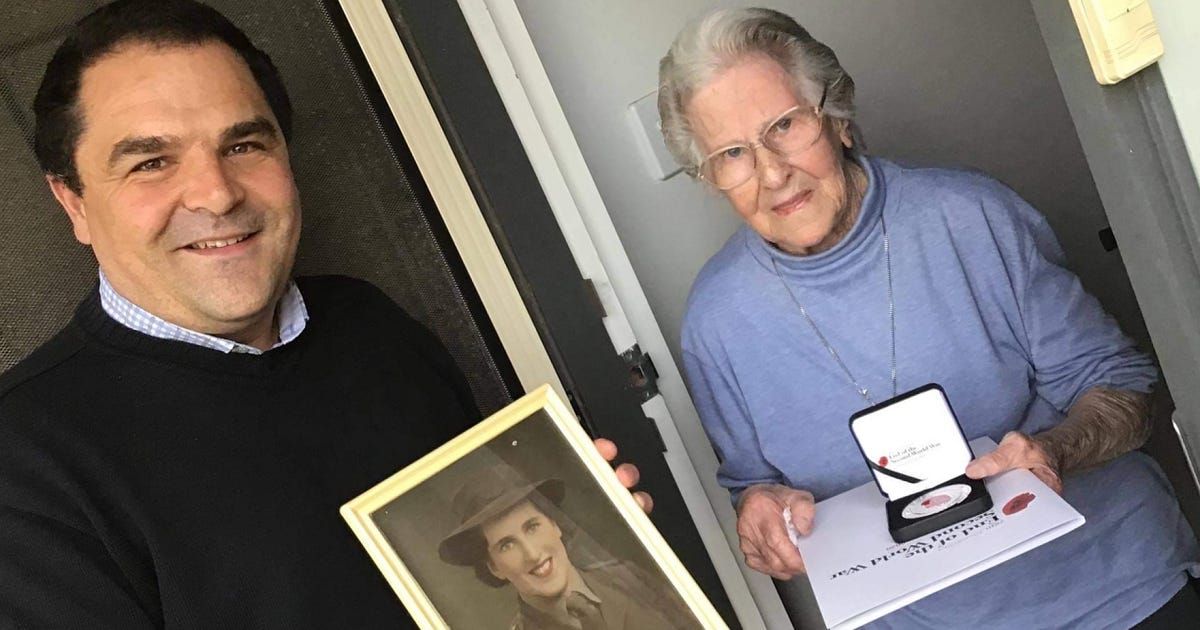 WWII veteran Edna Flavel honoured, 75 years on