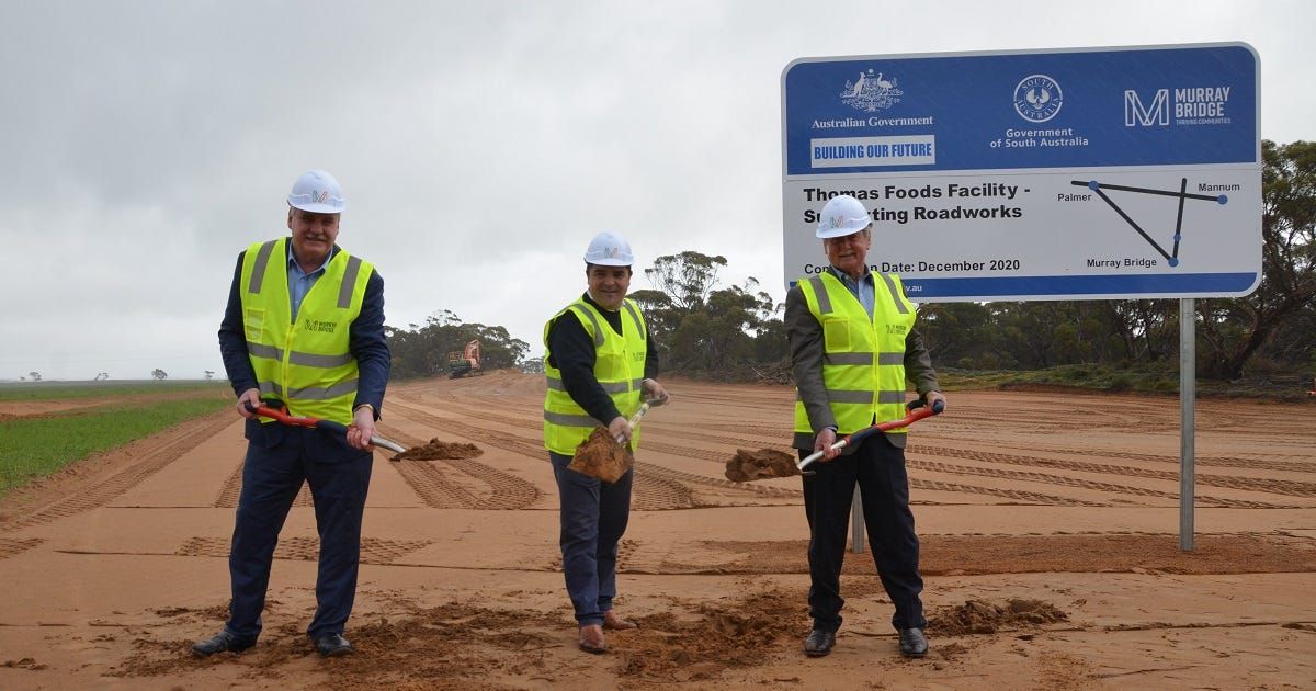 Thomas Foods road construction begins