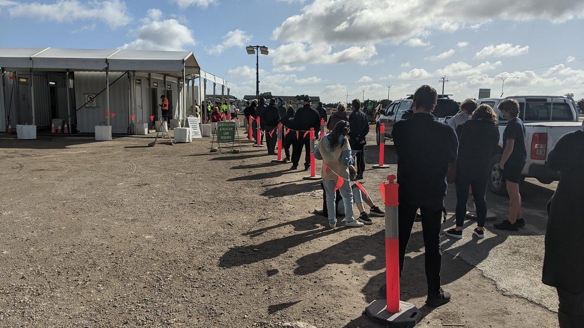 Tailem Bend testing station overwhelmed by OTR exposure site, interstate travellers 