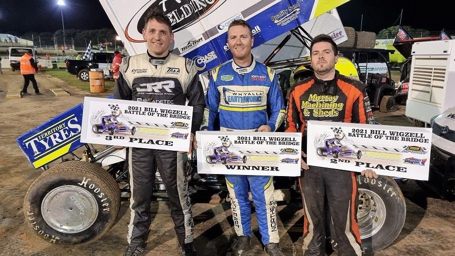 Matt Egel wins 2021 Battle of the Bridge at Murray Bridge Speedway