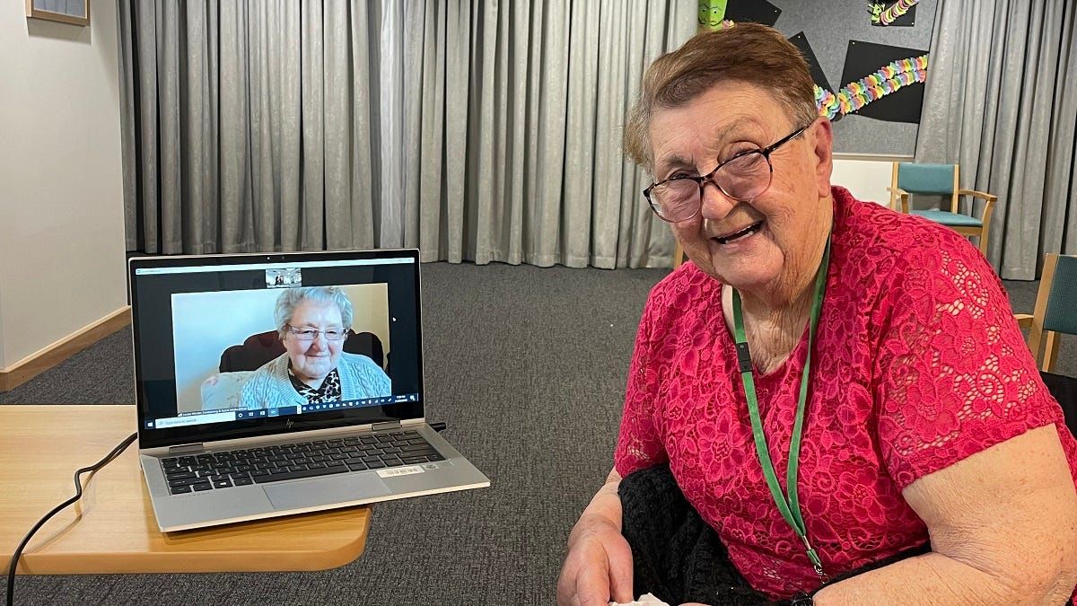 After 72 years, two dear friends see each other’s faces for the first time
